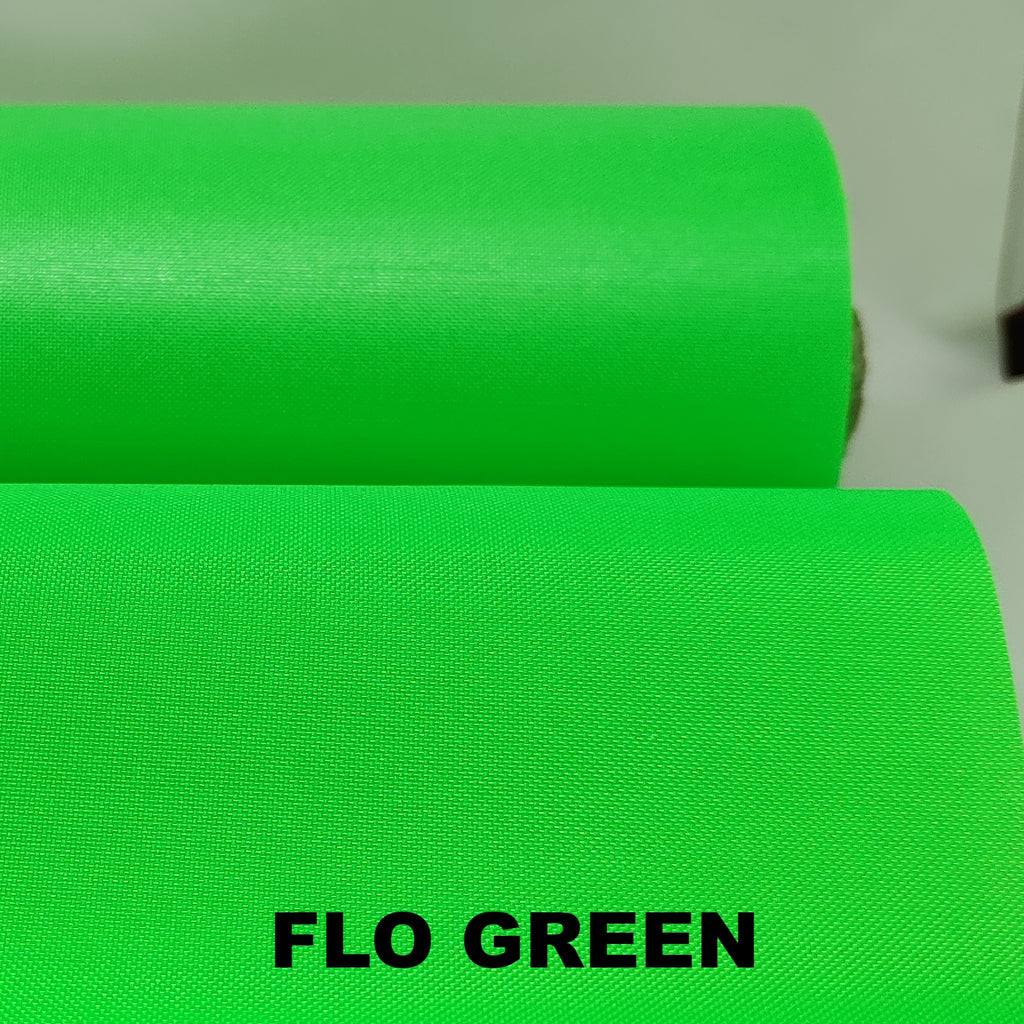 Fluorescent green medium weight nylon with PU coating