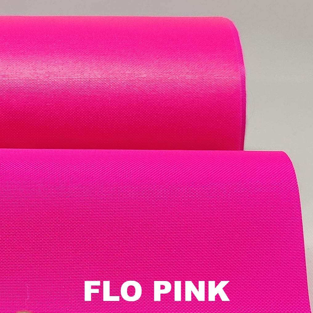 Fluorescent pink medium weight nylon with PU coating