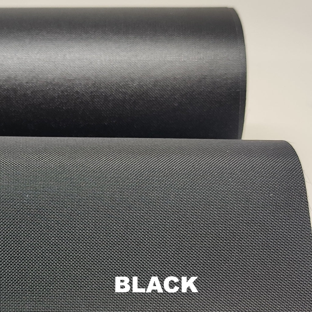 Black medium weight nylon with PU coating