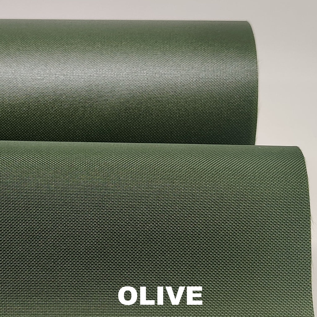 Olive green medium weight nylon with PU coating