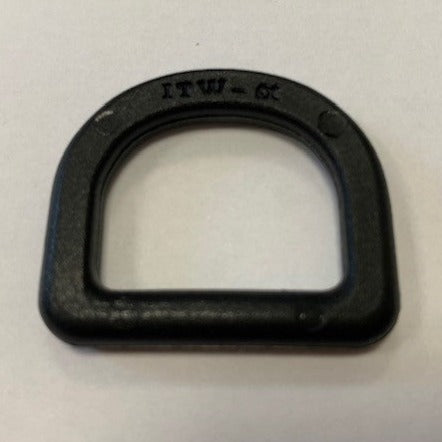 Black plastic 25 millimetre D ring from ITW Nexus