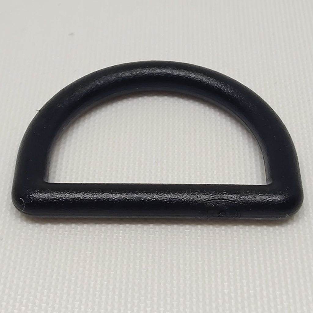 Black plastic 25 millimetre lightweight D ring