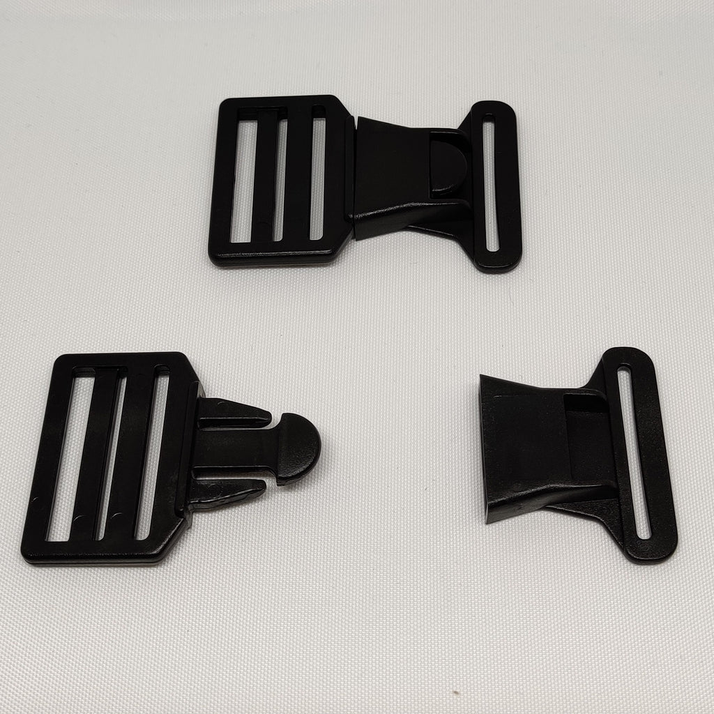 Black plastic 40 millimetre clip suspender buckle from ITW Nexus