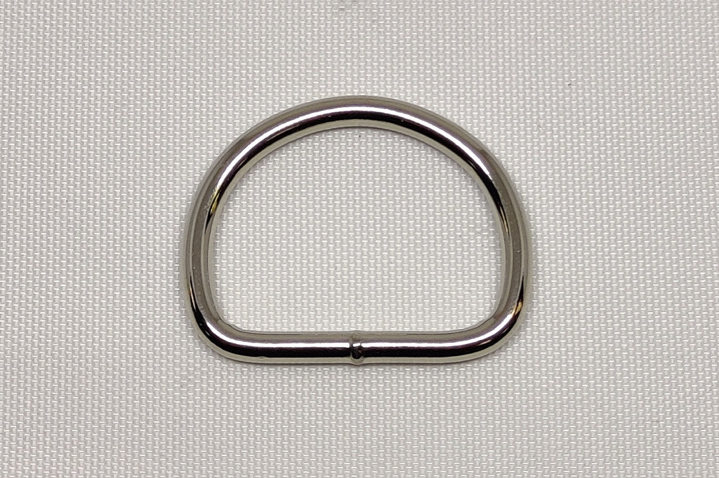 Nickel plated 25 millimetre welded steel D ring