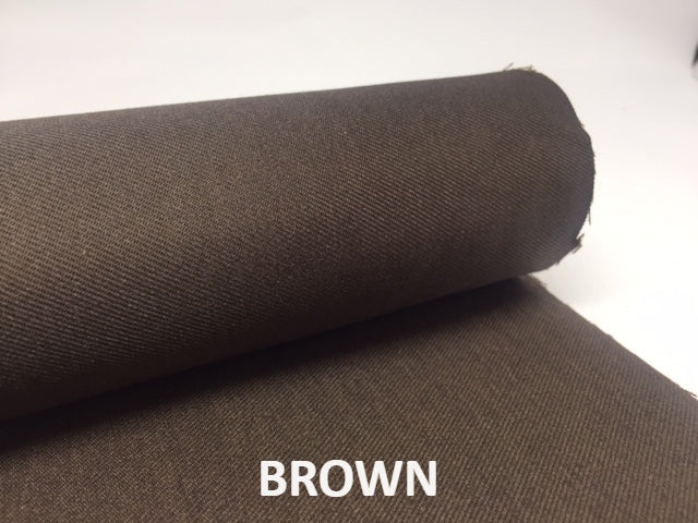 Heavy, Water Resistant Polycotton Twill in Brown from Profabrics.co.uk