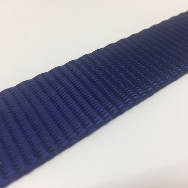 Navy blue traditional weave 25 millimetre polyester webbing
