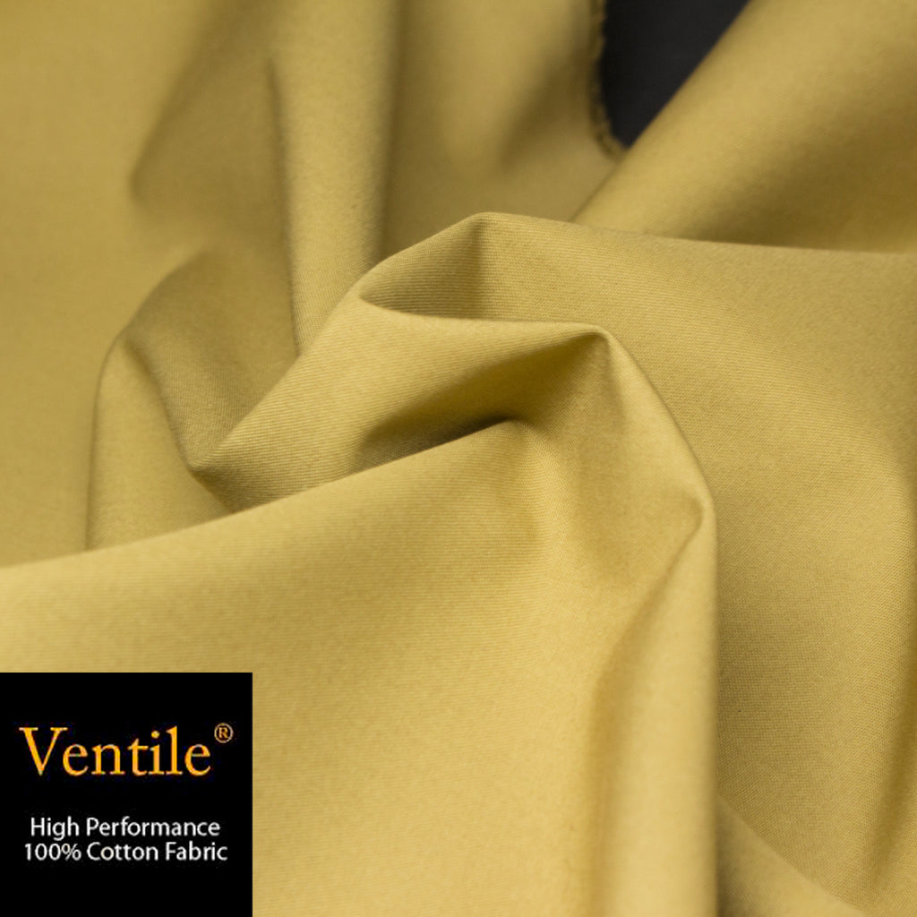 Ventile fabric shown scrunched up to demonstrate its flexibility