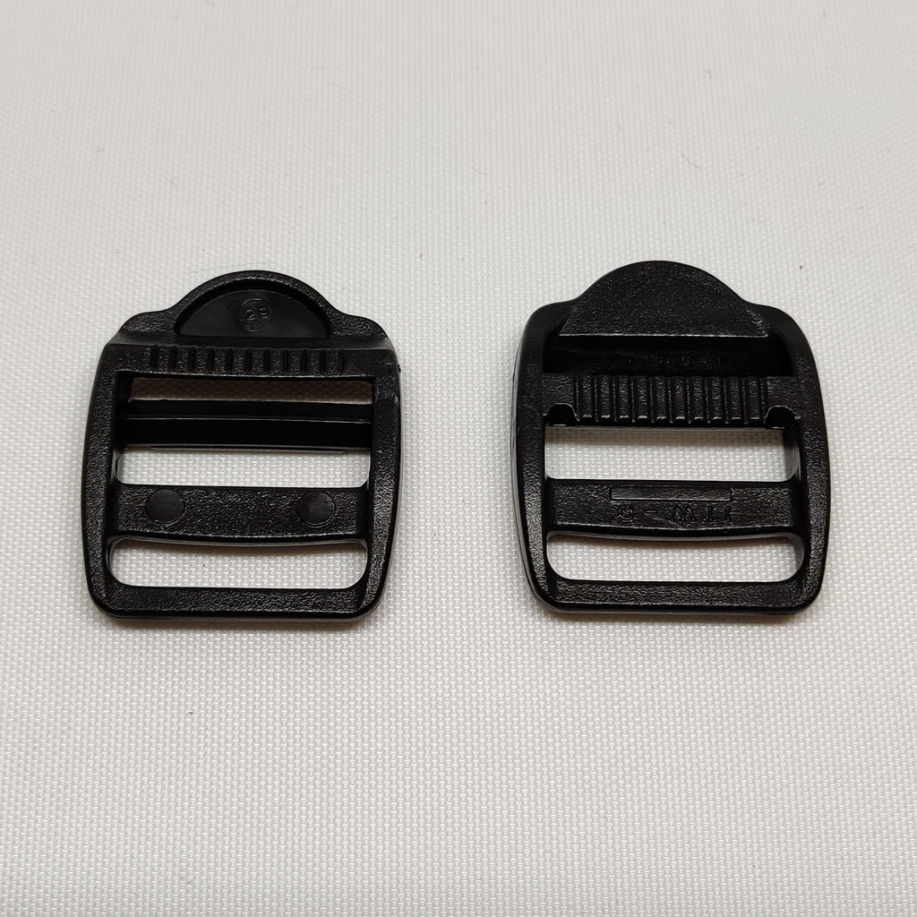 Black plastic 25 millimetre ladderlock buckle from ITW Nexus