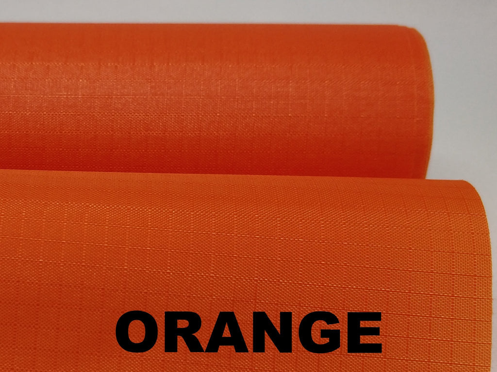 Orange flame retardant crisp ripstop nylon