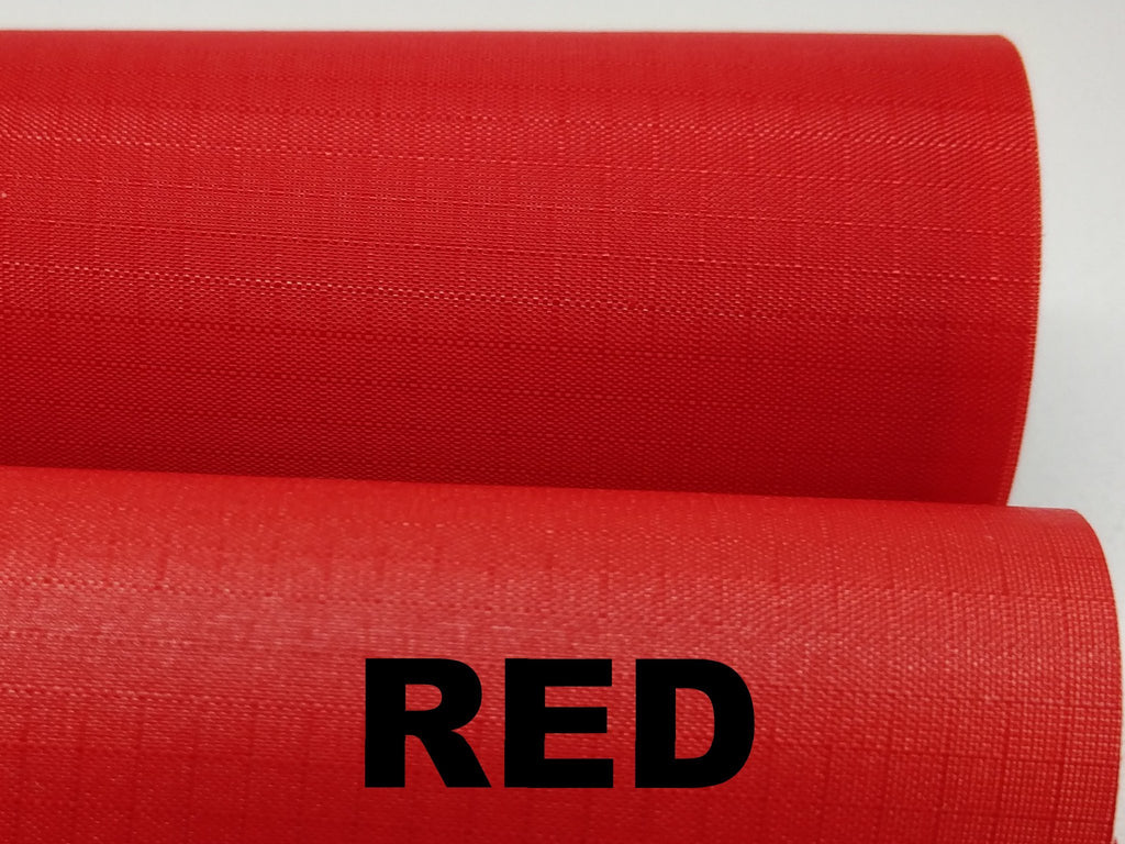 Red flame retardant crisp ripstop nylon