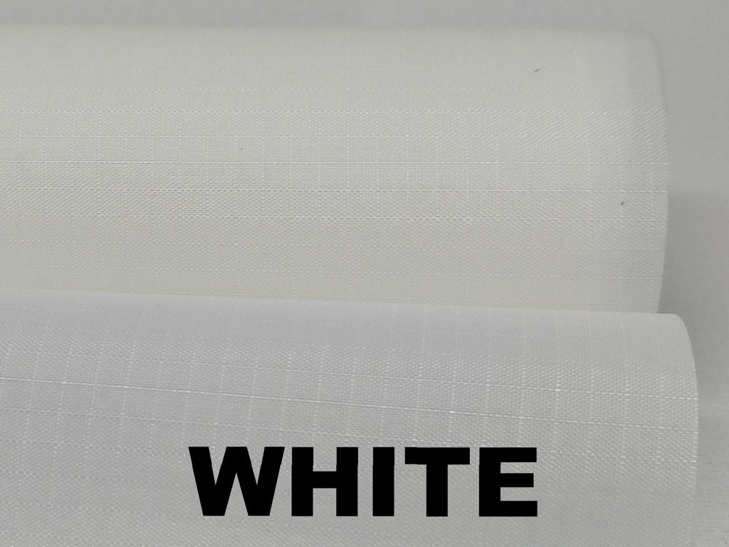 White flame retardant crisp ripstop nylon