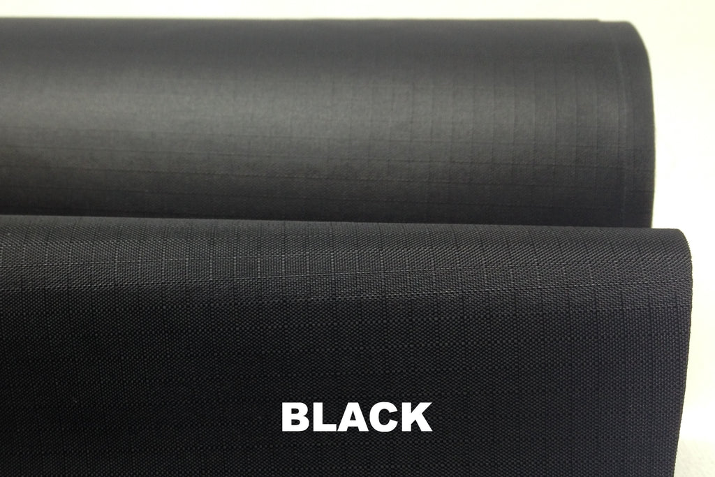 Black PU-coated waterproof ripstop nylon