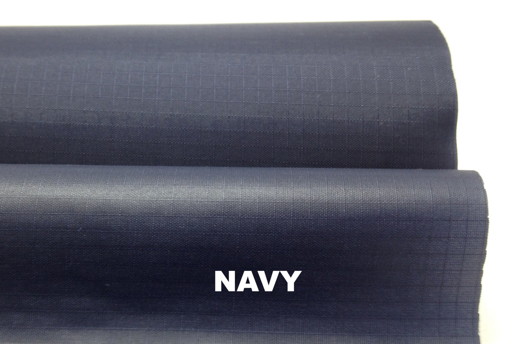 Navy blue PU-coated waterproof ripstop nylon