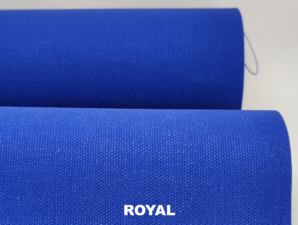 Royal blue polycotton canvas
