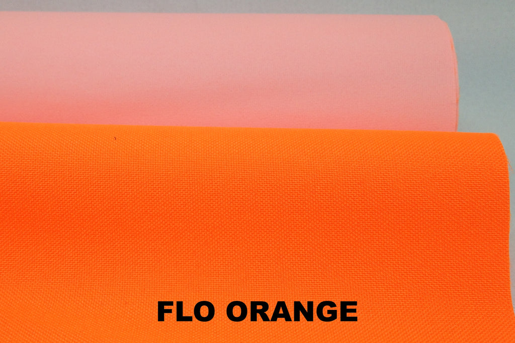 Fluorescent orange waterproof PU coated polyester