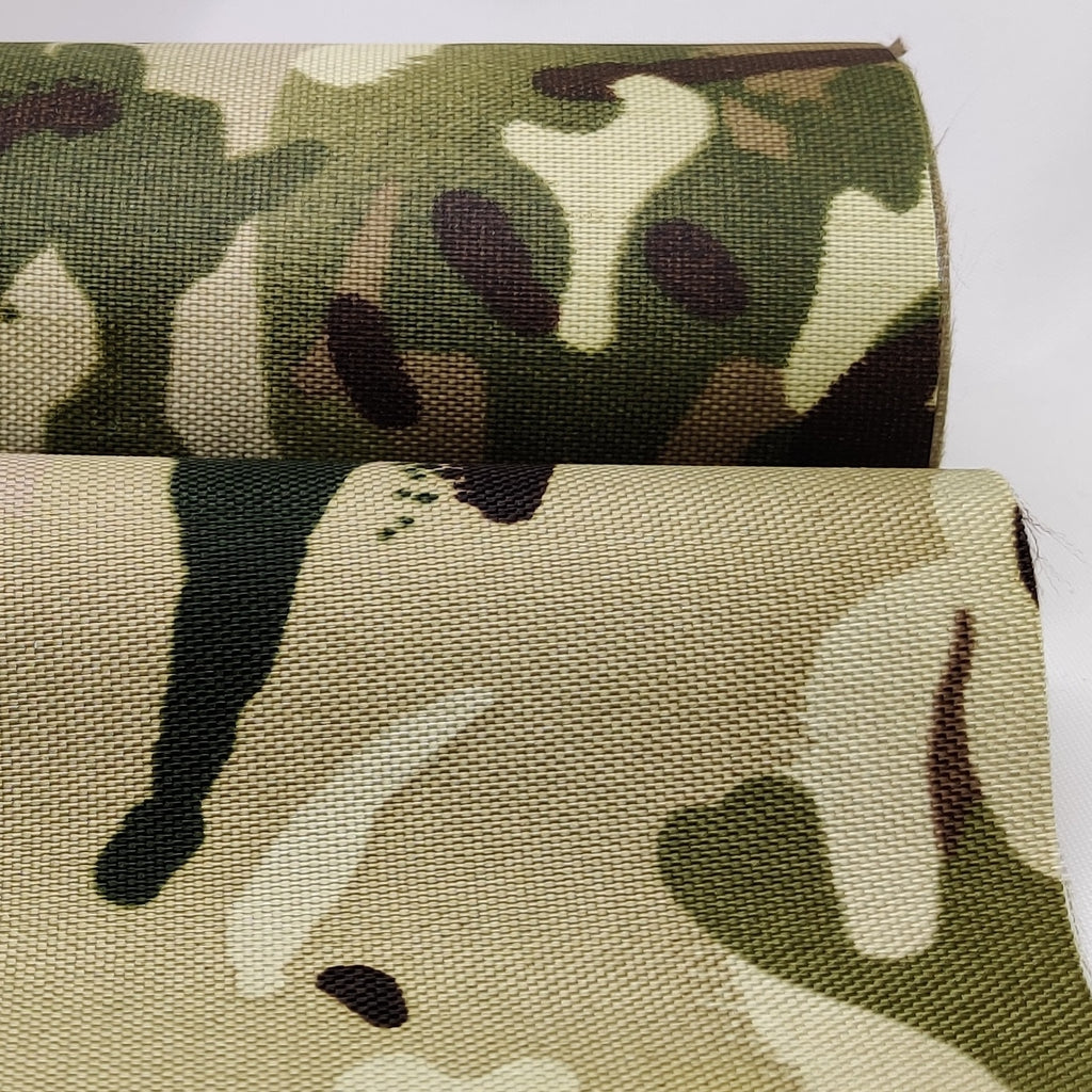 Multi terrain print camouflage texturised polyester