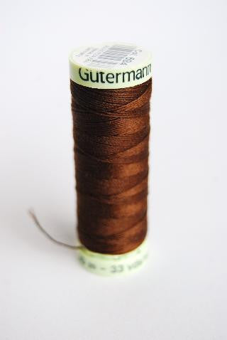 Brown polyester button thread