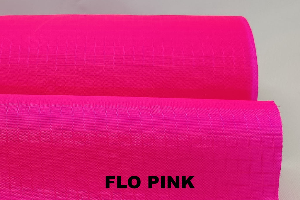 Fluorescent pink waterproof ripstop nylon fabric limited clearance
