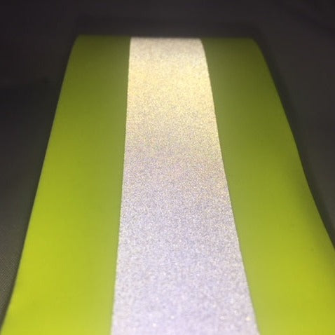 Fluorescent yellow and silver reflective tape