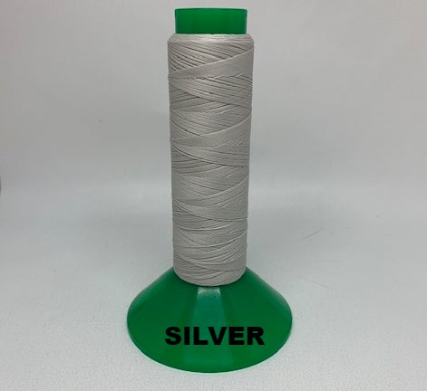 Silver V69 bonded polyester thread