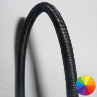 6 millimetre black elasticated shock cord, available in multiple colours