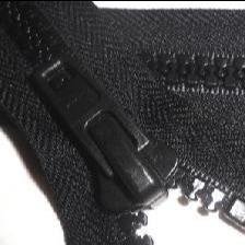 Black 8 millimetre open ended chain zip