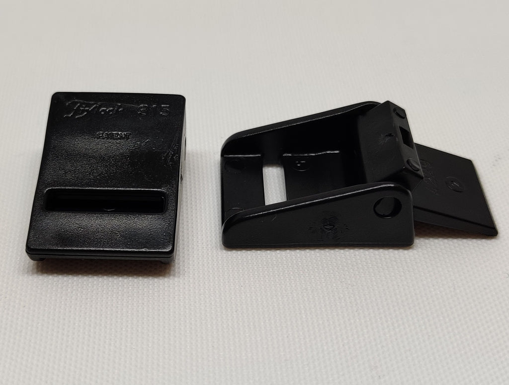  15 millimetre black plastic strap cam buckles