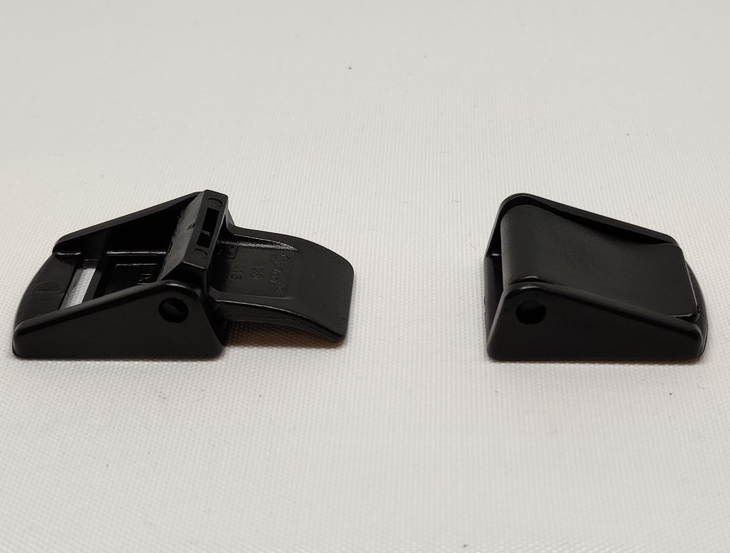 20 millimetre black plastic strap cam buckles