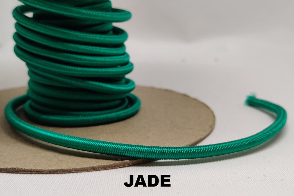 Jade green 5 millimetre elasticated shock cord