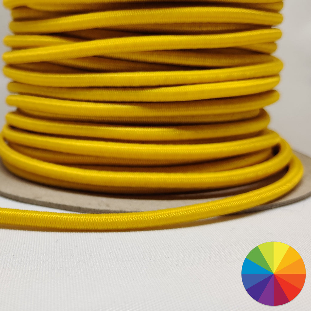 5 millimetre elasticated shock cord shown available in multiple colours