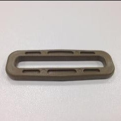 Tan plastic 50 millimetre square rings