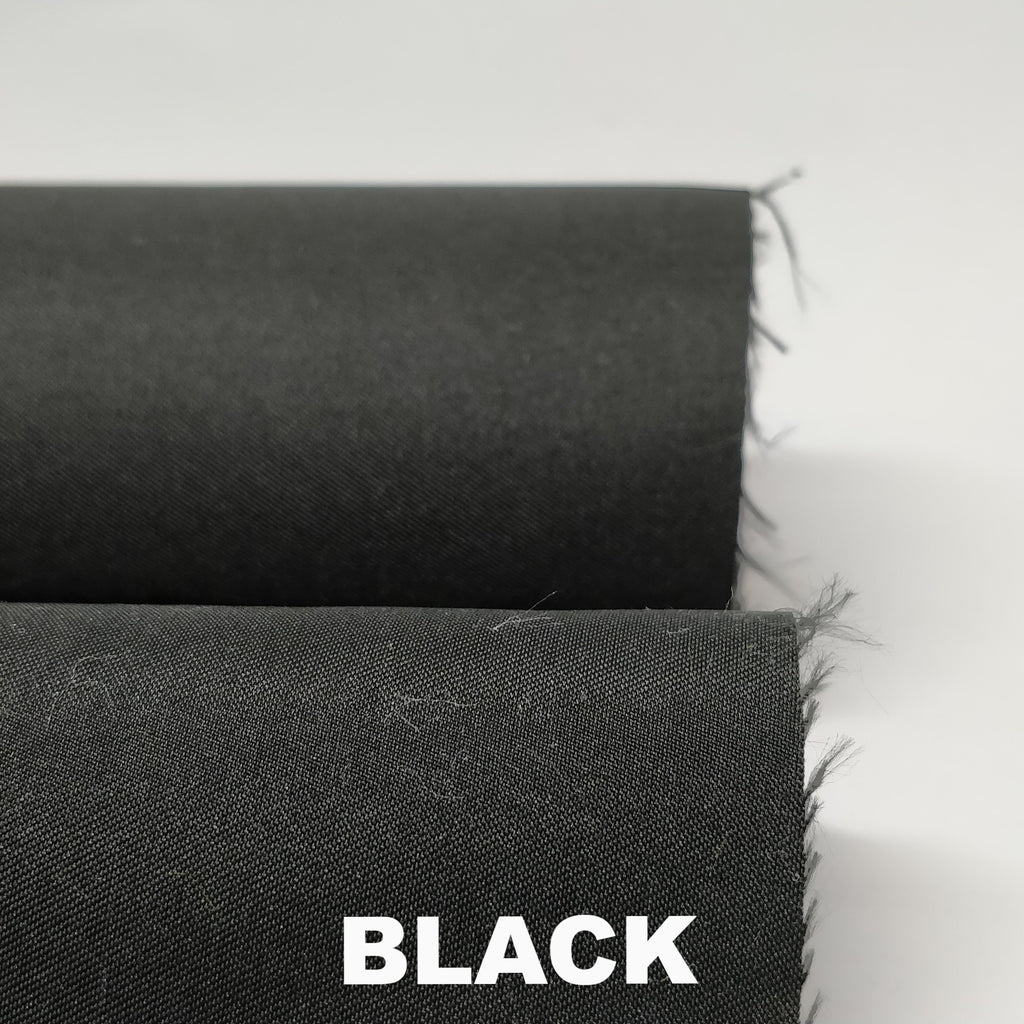 BLACK SHOWERPROOF POLYESTER MICROFIBRE PROFABRICS