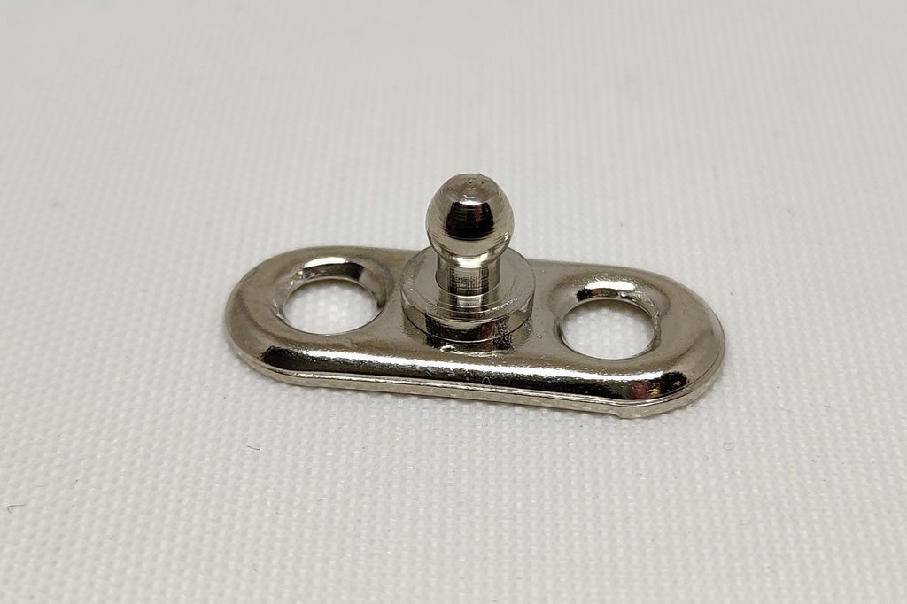 Nickel plated brass 2-hole base peg from Tenax