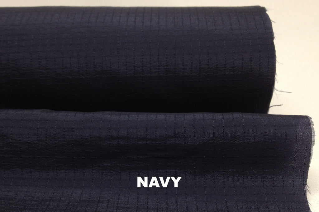 Uncoated navy lightweight polyester ripstop fabric