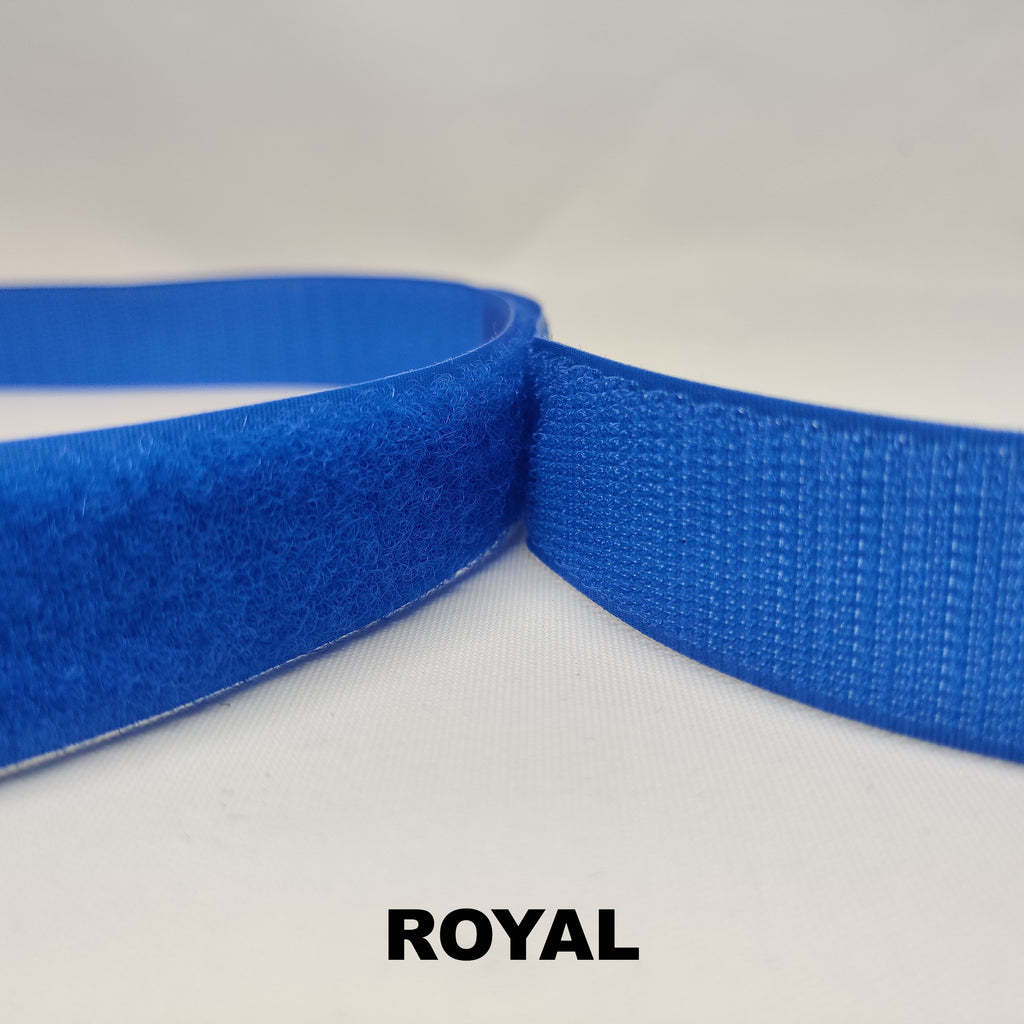 Royal blue sew on hook and loop