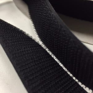 Black 25 millimetre Velcro brand hook only