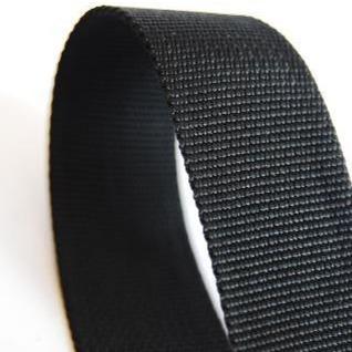 Black traditional weave 20 millimetre nylon webbing 