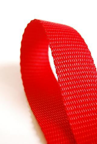 Red 20mm polypropylene webbing