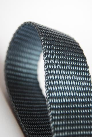 Grey 25mm polypropylene webbing