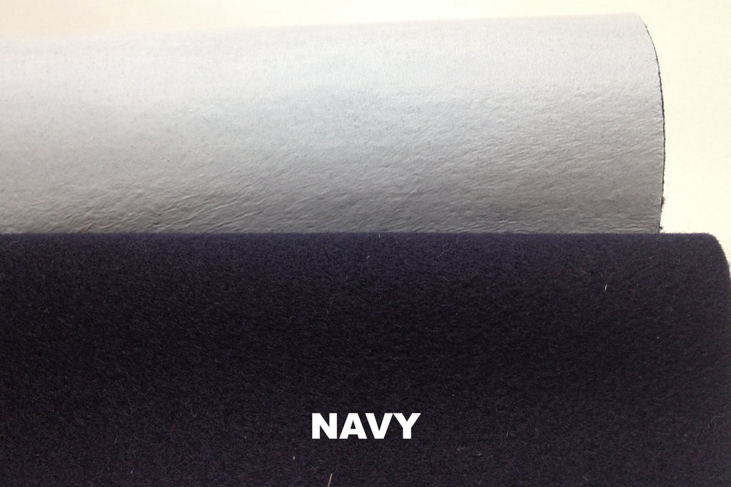 Navy blue breathable wool with white underside by Gore