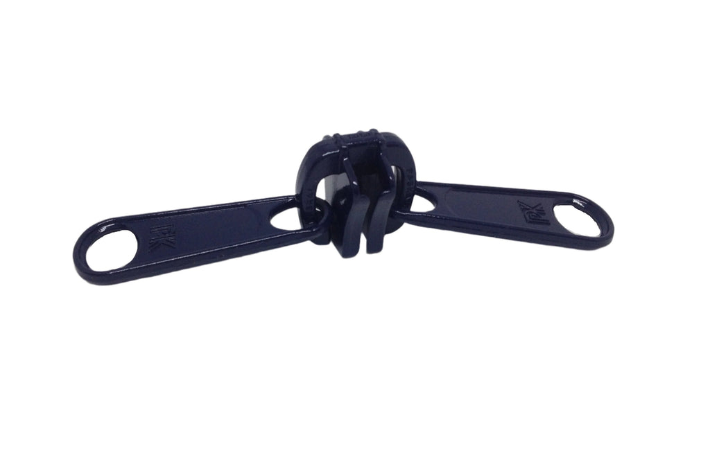 Navy blue Z1091 double metal zip slider 