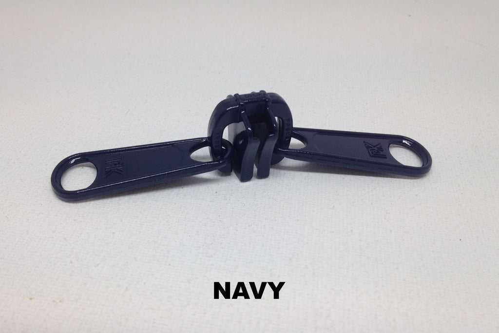 Navy blue Z1091 double metal zip slider 