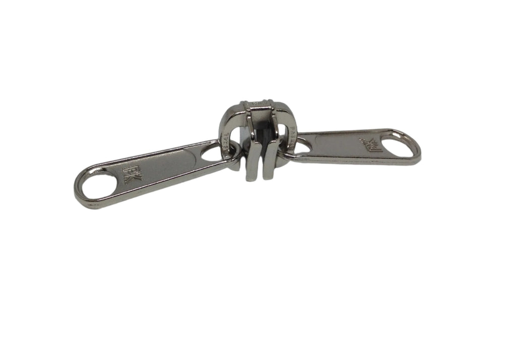 Nickel Z1091 double metal zip slider 