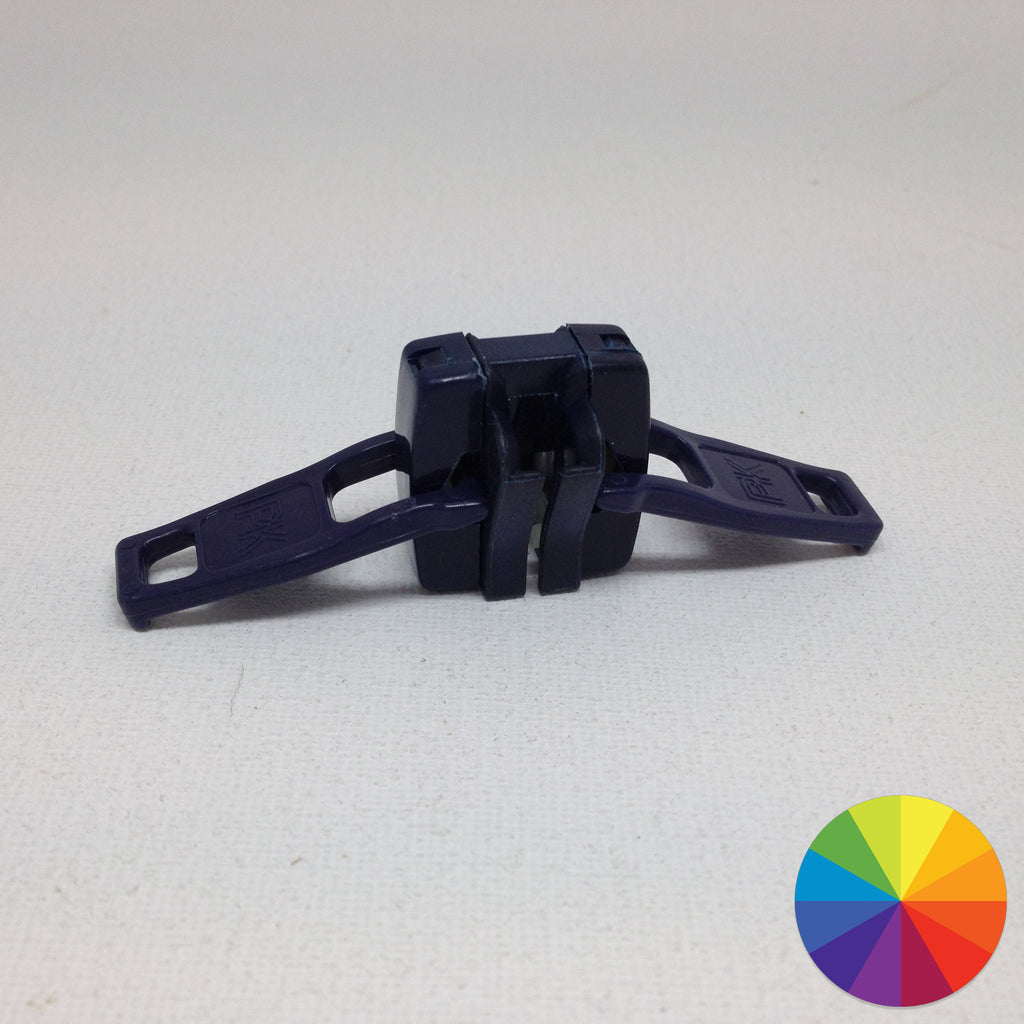 Double plastic z1091 zip sliders available in multiple colours