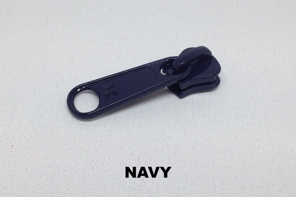 Navy blue single metal Z1091 zip slider