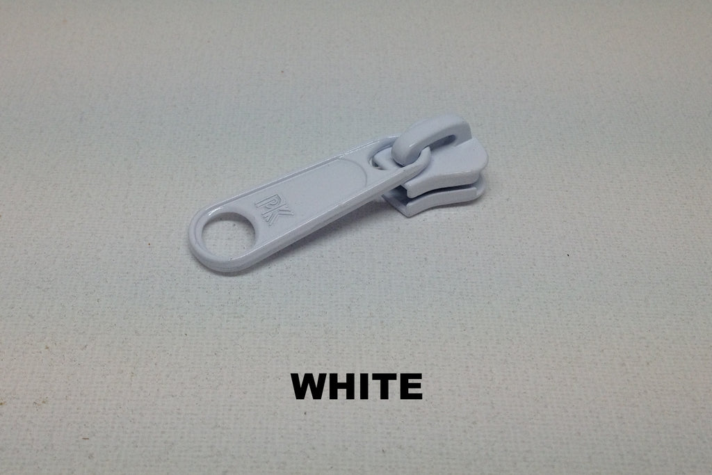 White single metal Z1091 zip slider