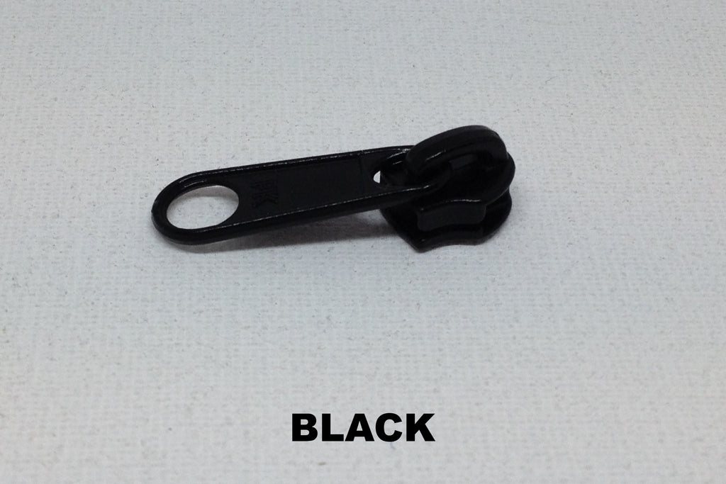Black Z790 single metal slider for coil zip