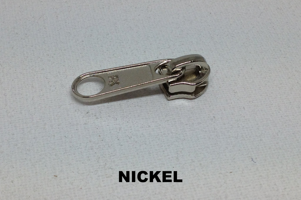Nickel Z790 single metal slider for coil zip