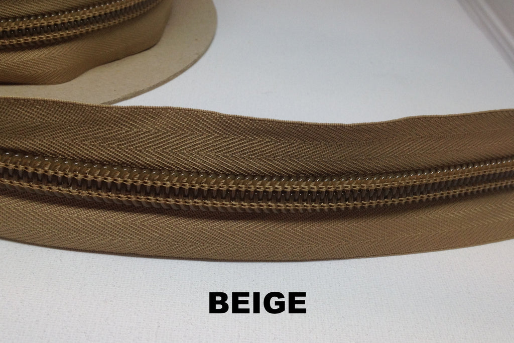  Beige Z990 continuous coil zip