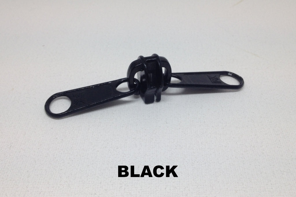 Black Z990 metal double slider for coil zip